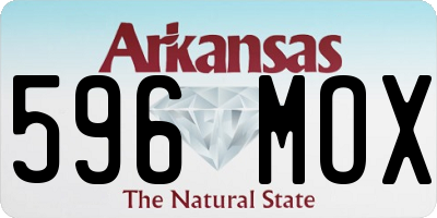 AR license plate 596MOX