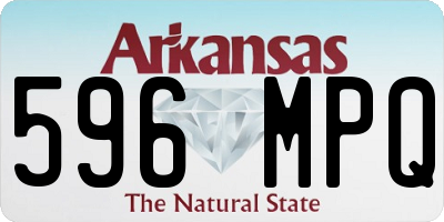 AR license plate 596MPQ