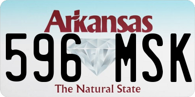 AR license plate 596MSK