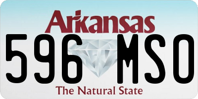 AR license plate 596MSO