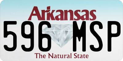 AR license plate 596MSP
