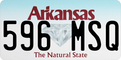 AR license plate 596MSQ