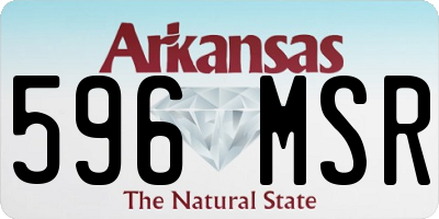 AR license plate 596MSR