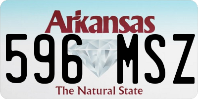 AR license plate 596MSZ