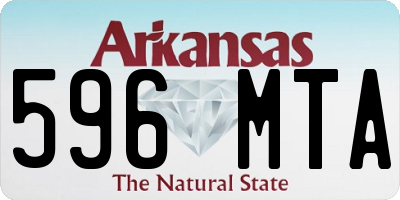 AR license plate 596MTA