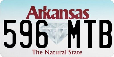 AR license plate 596MTB