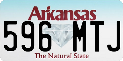 AR license plate 596MTJ