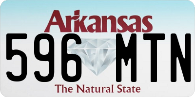 AR license plate 596MTN