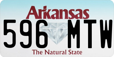 AR license plate 596MTW
