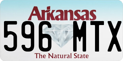 AR license plate 596MTX