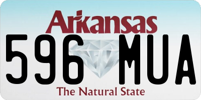 AR license plate 596MUA