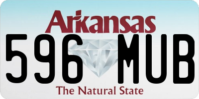 AR license plate 596MUB