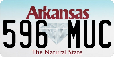 AR license plate 596MUC