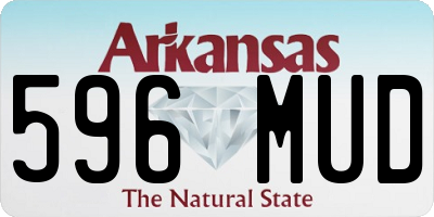 AR license plate 596MUD