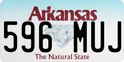 AR license plate 596MUJ