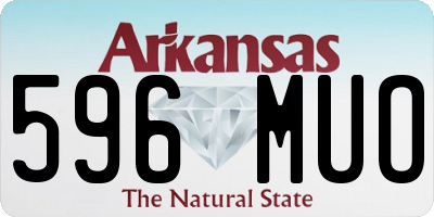 AR license plate 596MUO