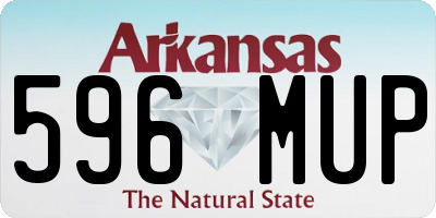AR license plate 596MUP