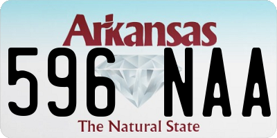 AR license plate 596NAA