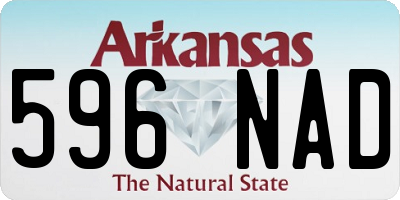 AR license plate 596NAD