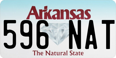 AR license plate 596NAT