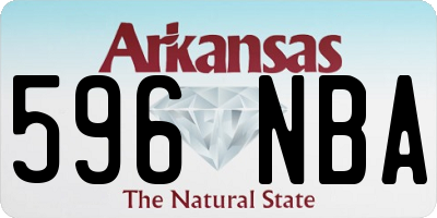AR license plate 596NBA