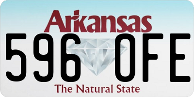 AR license plate 596OFE