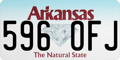 AR license plate 596OFJ
