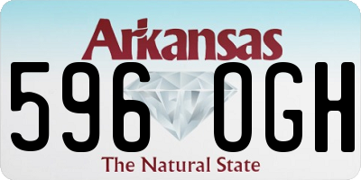 AR license plate 596OGH