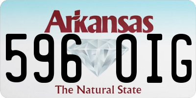 AR license plate 596OIG