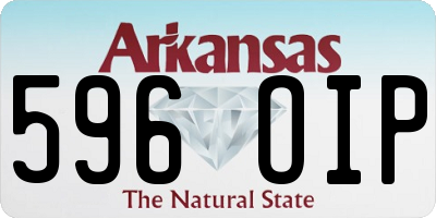 AR license plate 596OIP
