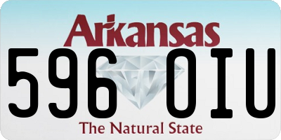 AR license plate 596OIU