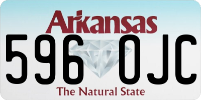 AR license plate 596OJC