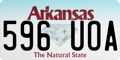 AR license plate 596UOA