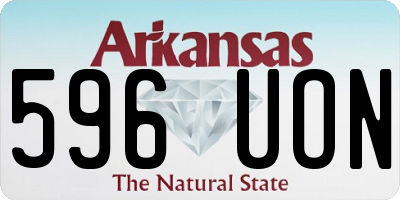 AR license plate 596UON