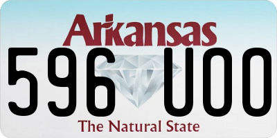 AR license plate 596UOO