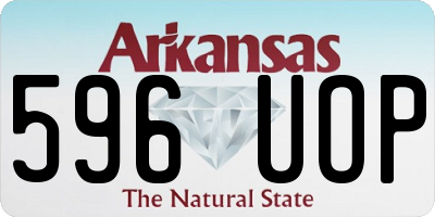 AR license plate 596UOP
