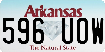 AR license plate 596UOW