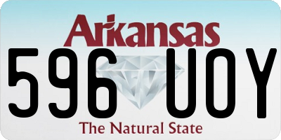 AR license plate 596UOY