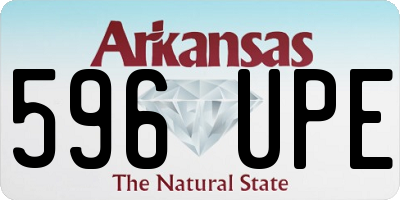 AR license plate 596UPE