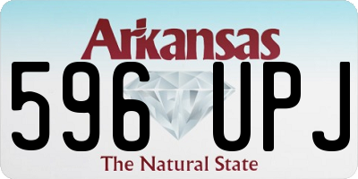 AR license plate 596UPJ