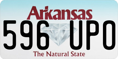 AR license plate 596UPO