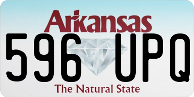 AR license plate 596UPQ