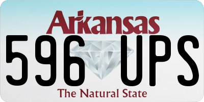 AR license plate 596UPS