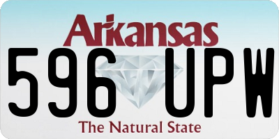 AR license plate 596UPW