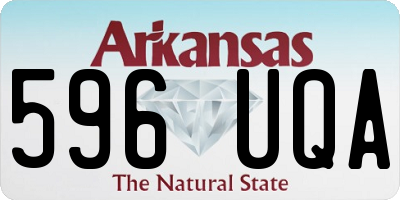 AR license plate 596UQA