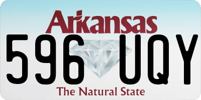AR license plate 596UQY