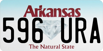 AR license plate 596URA