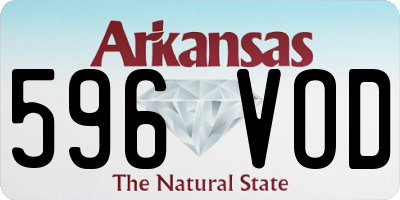 AR license plate 596VOD