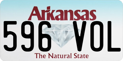 AR license plate 596VOL