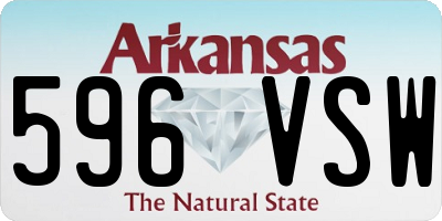 AR license plate 596VSW